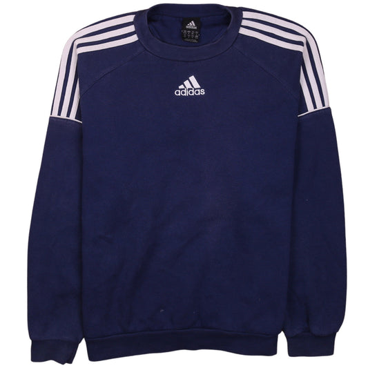 Mens UK Size M adidas Blue Pullover Sweatshirt