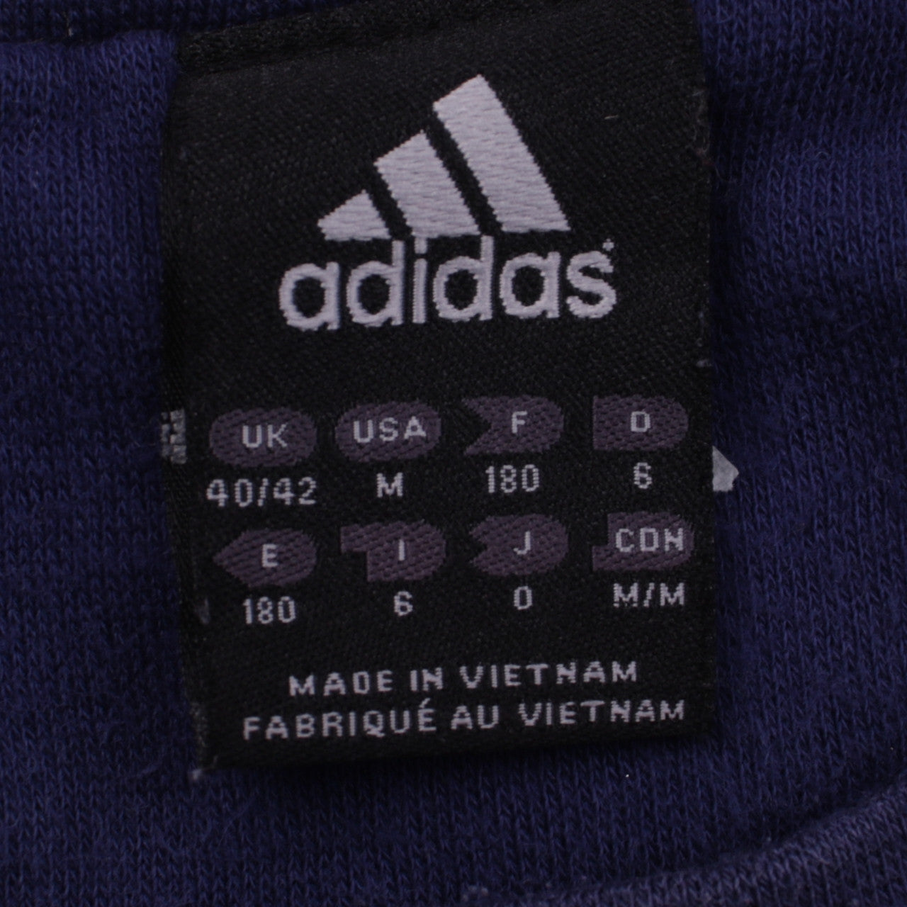 Mens UK Size M adidas Blue Pullover Sweatshirt