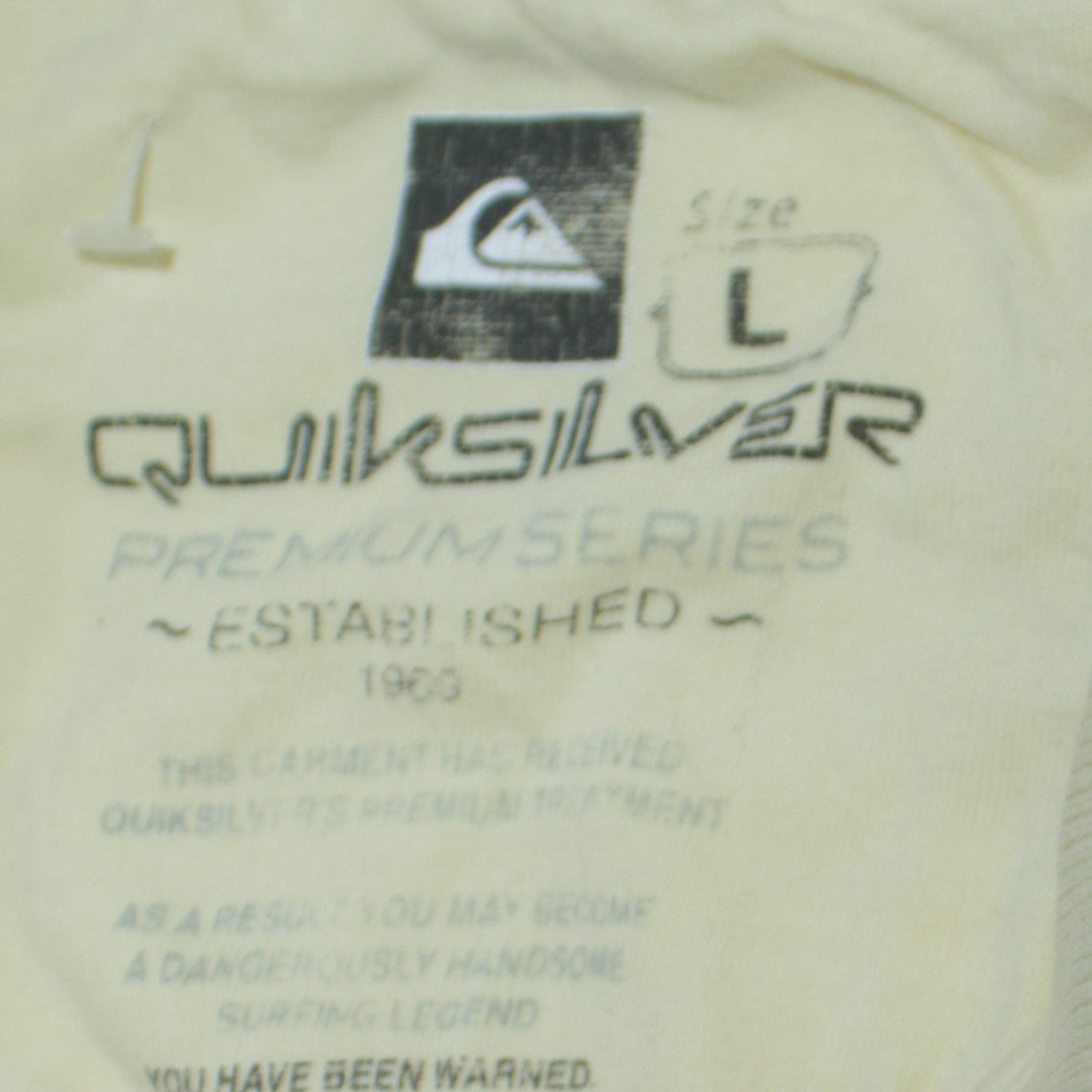 Mens UK Size L Quiksilver Cotton Polo Shirt