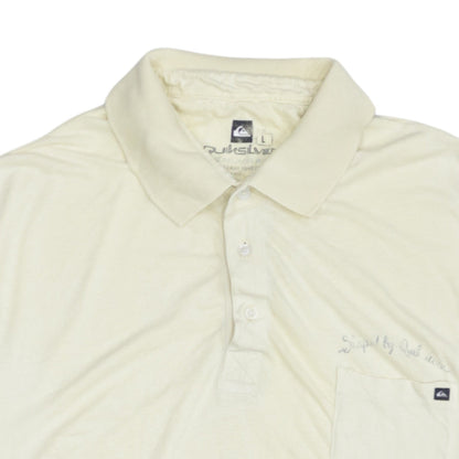 Mens UK Size L Quiksilver Cotton Polo Shirt
