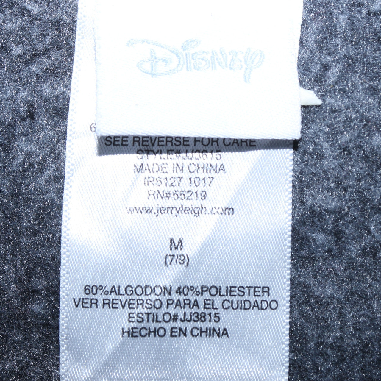 Teens UK Size M Disney Black Full Zip Hoodie