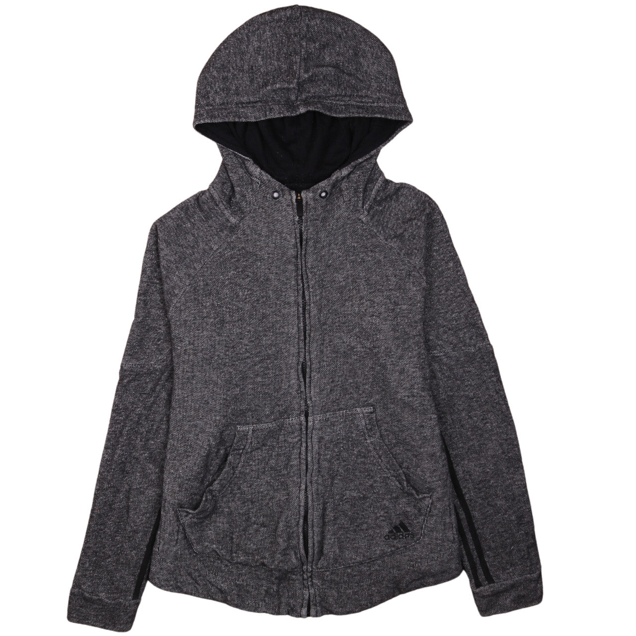 Womens UK Size M adidas Grey Full Zip Hoodie