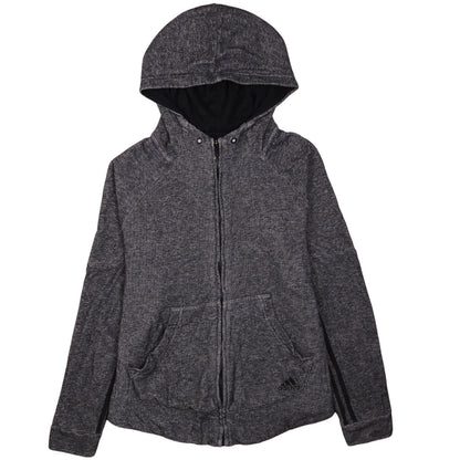 Womens UK Size M adidas Grey Full Zip Hoodie