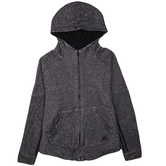Womens UK Size M adidas Grey Full Zip Hoodie