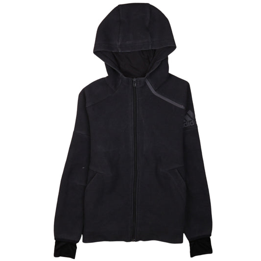 Boys UK Size 11-12 Years adidas Black Full Zip Hoodie
