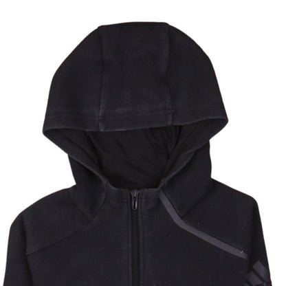 Boys UK Size 11-12 Years adidas Black Full Zip Hoodie