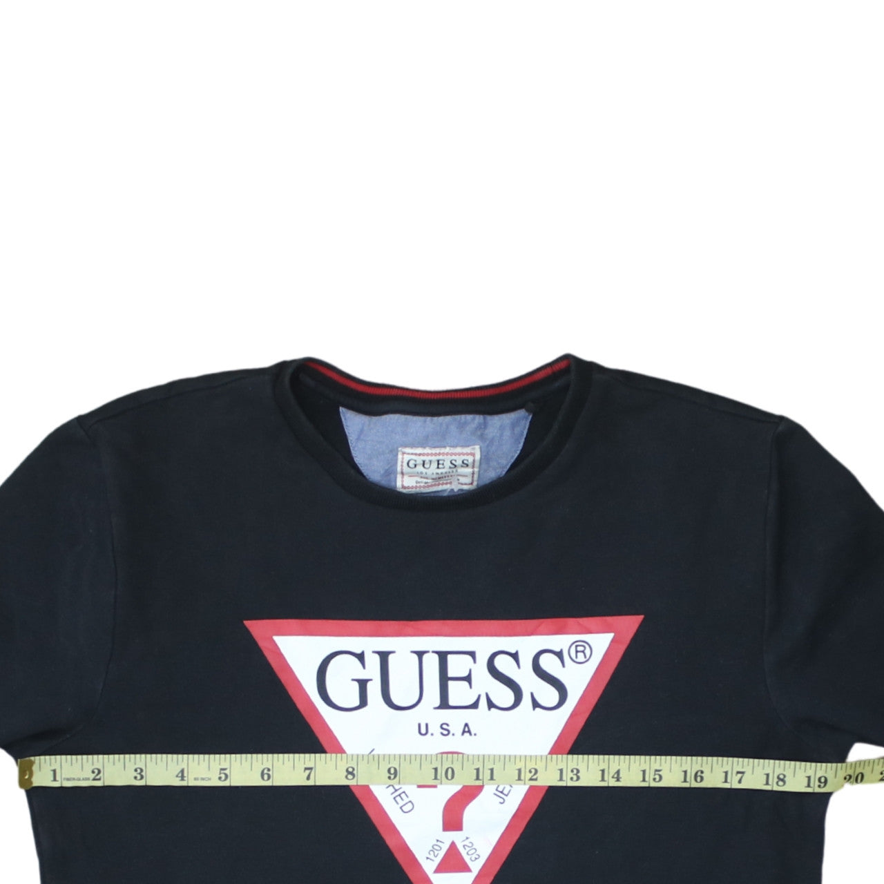 Mens UK Size M GUESS Black Pullover Sweatshirt