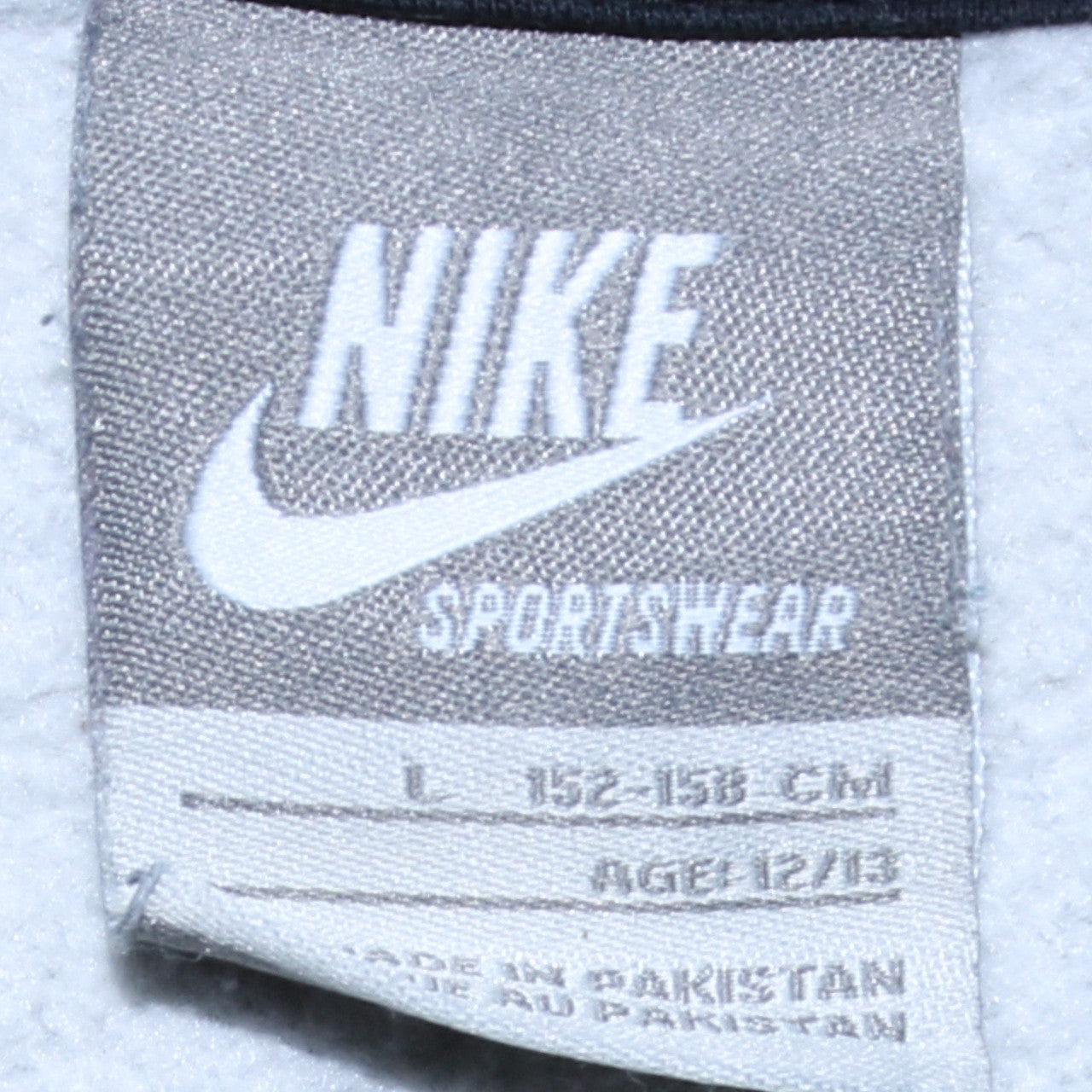 Boys UK Size L Nike Grey Full Zip Hoodie