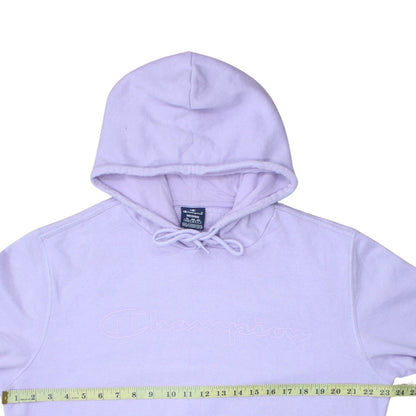 Champion Womens Lavender Pullover Hoodie Medium Cotton Blend