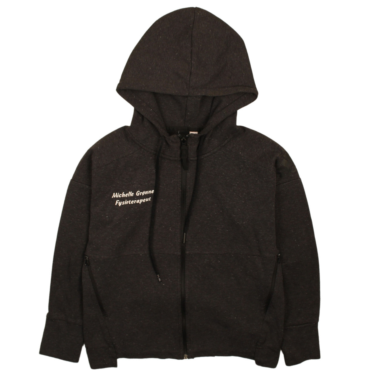 Womens UK Size S adidas Black Full Zip Hoodie