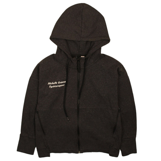 Womens UK Size S adidas Black Full Zip Hoodie