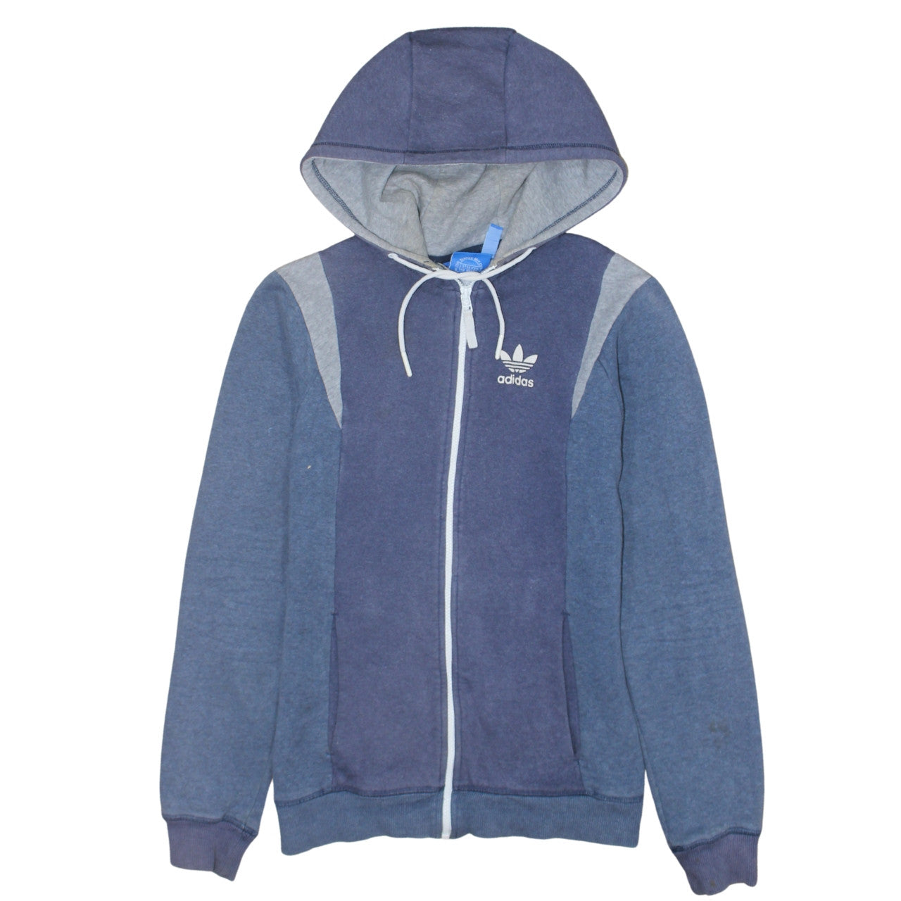 Mens UK Size S adidas Blue Full Zip Hoodie
