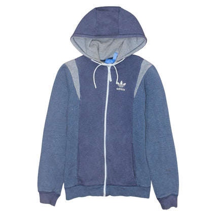 Mens UK Size S adidas Blue Full Zip Hoodie