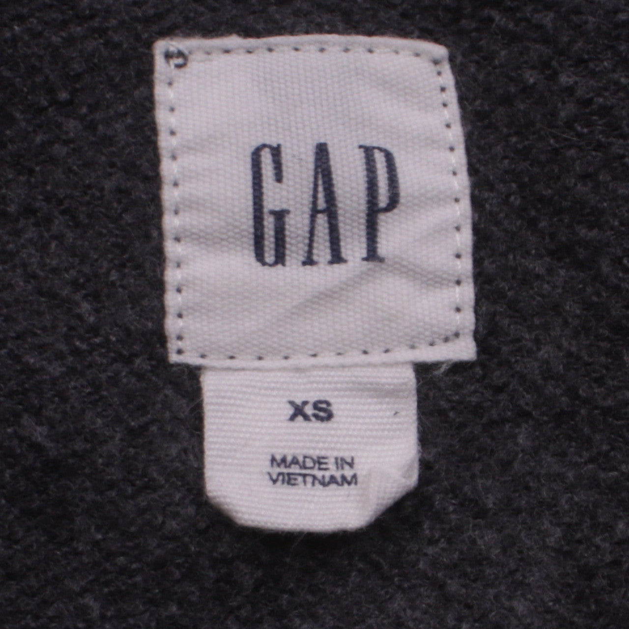 Mens UK Size XS Gap Black Full Zip Hoodie
