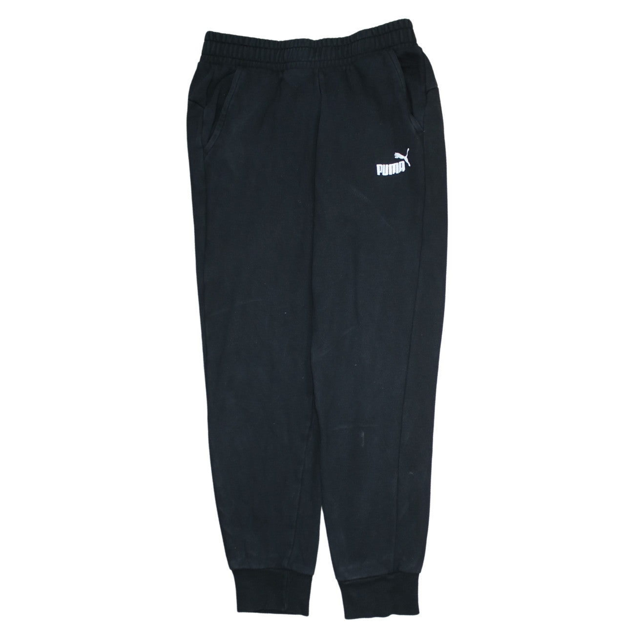 Mens UK Size M PUMA Regular Fit Jogger Black Trousers