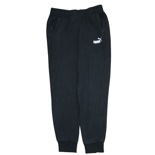 Mens UK Size M PUMA Regular Fit Jogger Black Trousers