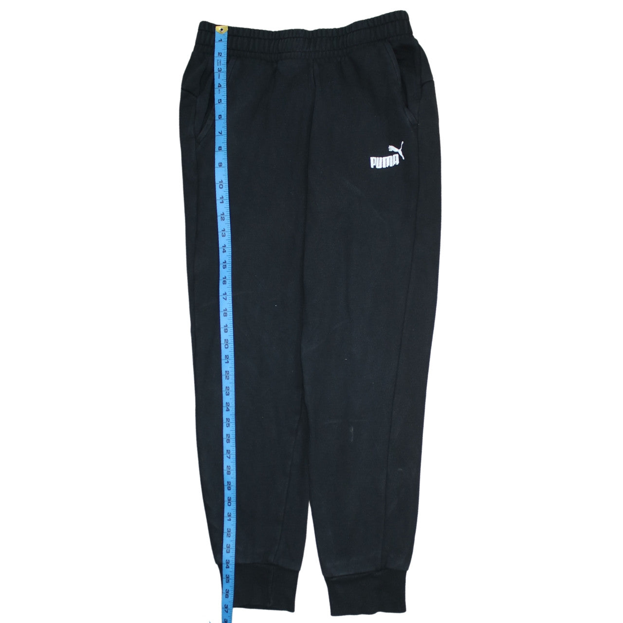 Mens UK Size M PUMA Regular Fit Jogger Black Trousers