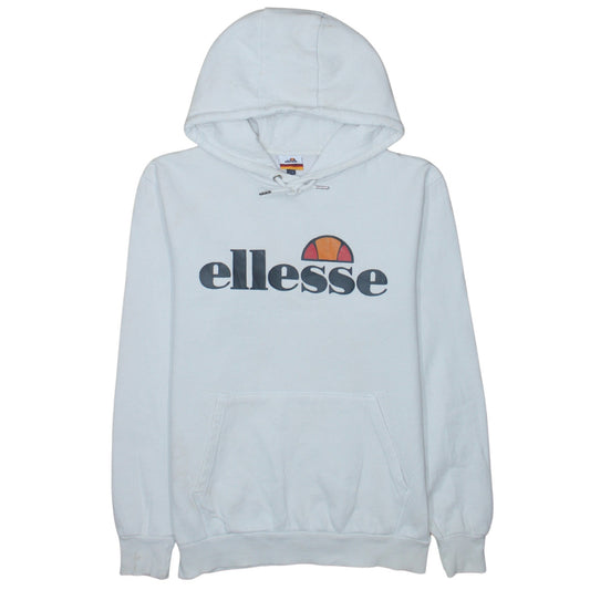 Womens UK Size 12 ellesse White Pullover Hoodie