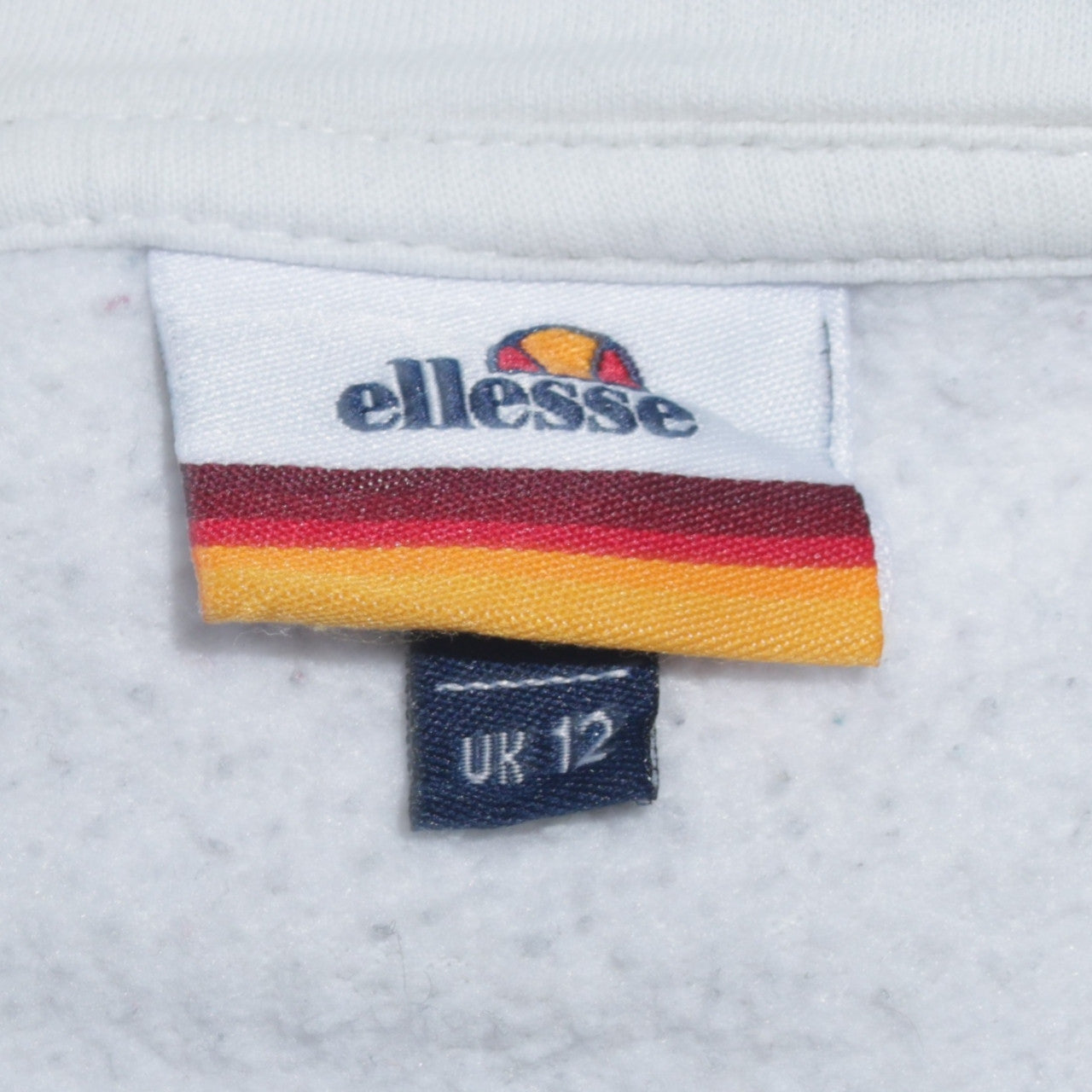 Womens UK Size 12 ellesse White Pullover Hoodie