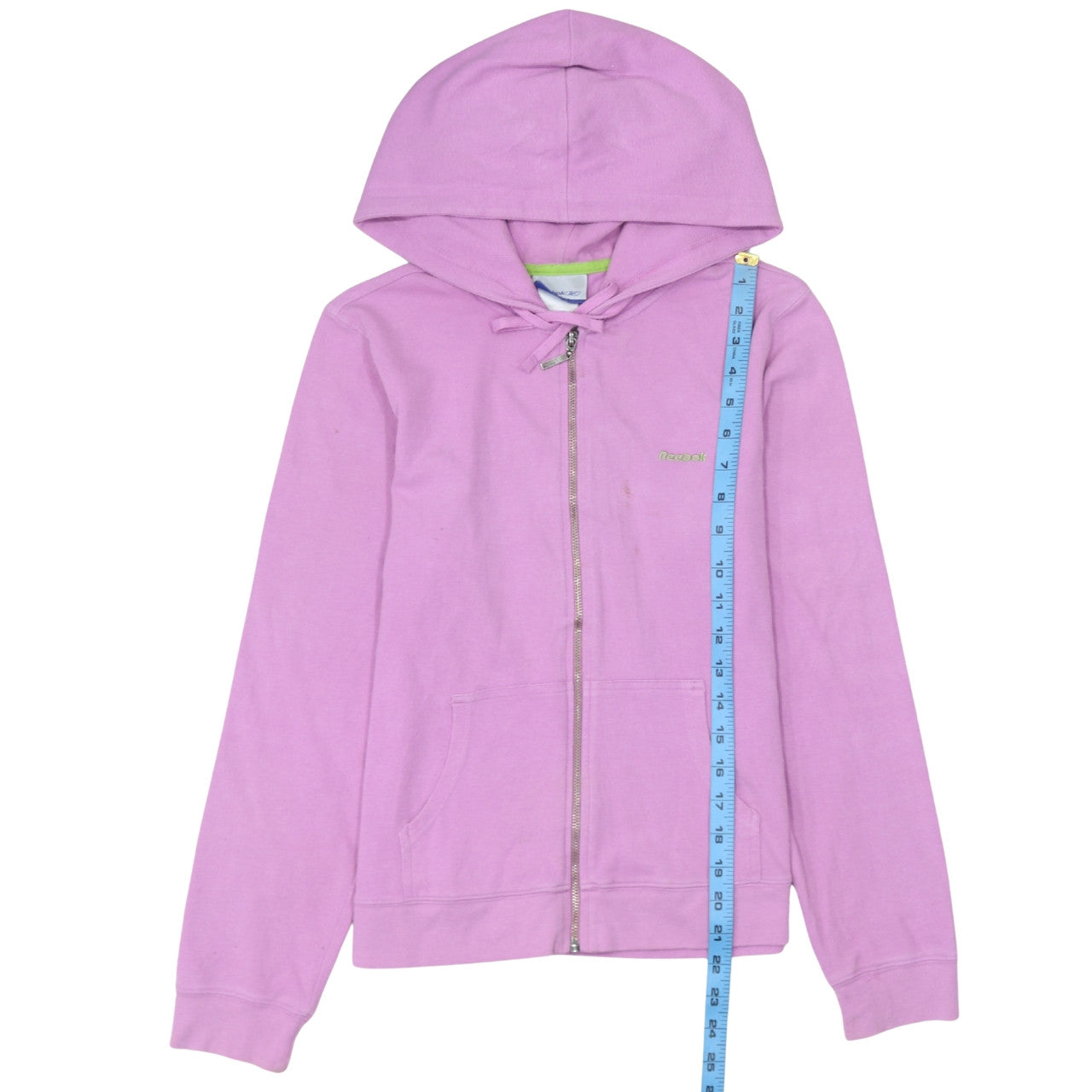 Womens UK Size 12 Reebok Pink Full Zip Hoodie