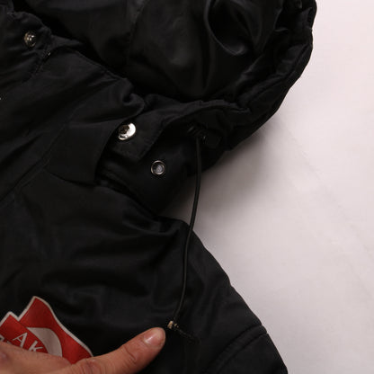 Umbro Boys Black 13-14 Years Hooded Long Puffer Coat Football Team Jacket