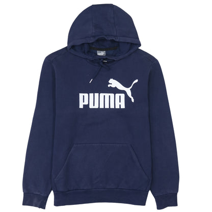 Mens UK Size S PUMA Blue Pullover Hoodie