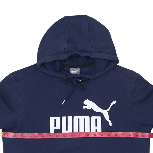 Mens UK Size S PUMA Blue Pullover Hoodie