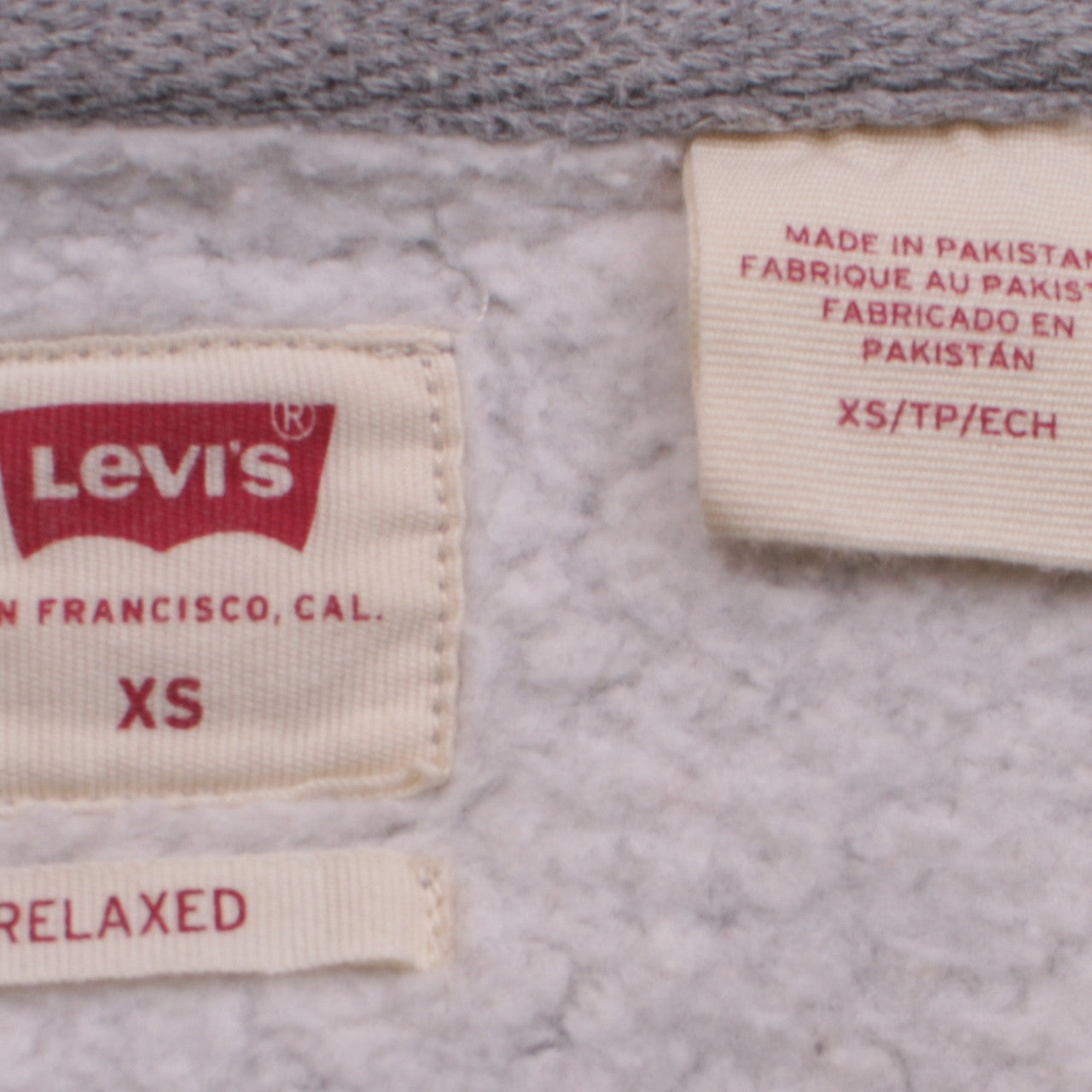 Mens UK Size XS Levi's Grey Pullover Sweatshirt