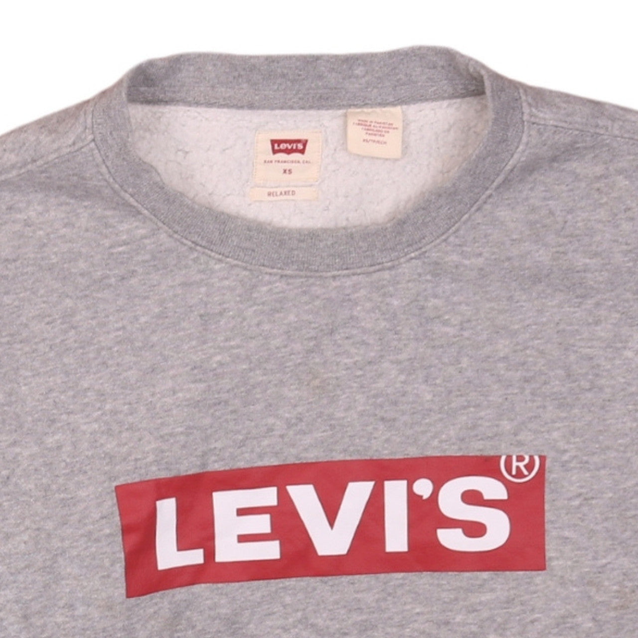 Mens UK Size XS Levi's Grey Pullover Sweatshirt