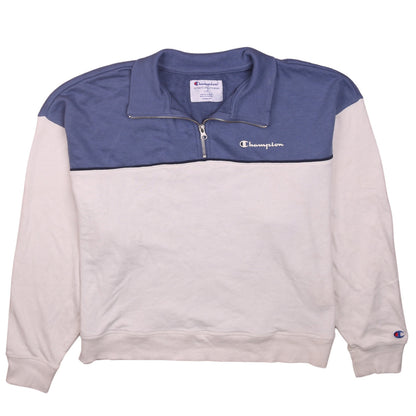 Mens UK Size L Champion Multicoloured 1/4 Zip Sweatshirt