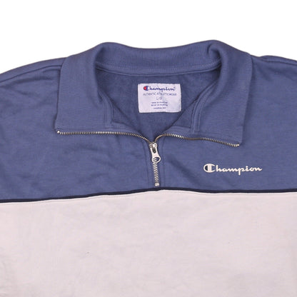 Mens UK Size L Champion Multicoloured 1/4 Zip Sweatshirt