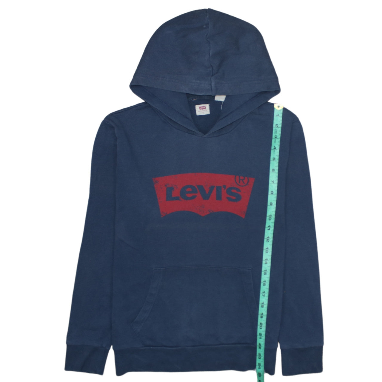 Mens UK Size S Levi's Blue Pullover Hoodie