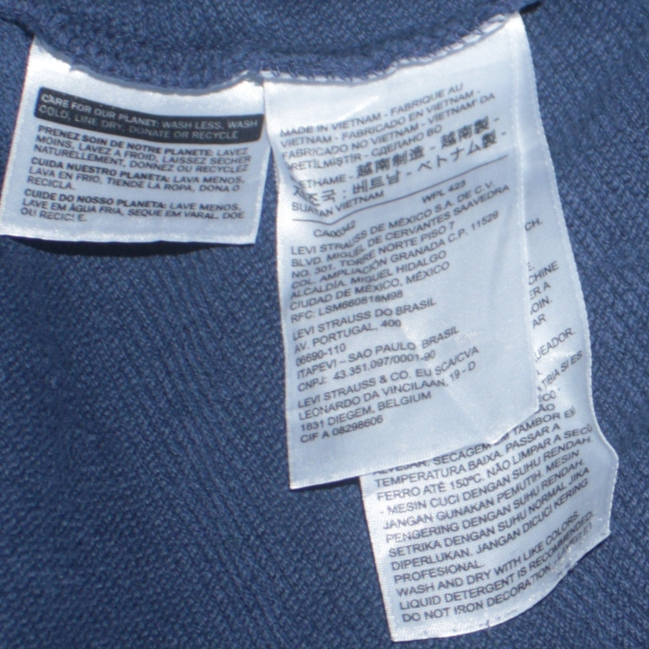 Mens UK Size S Levi's Blue Pullover Hoodie