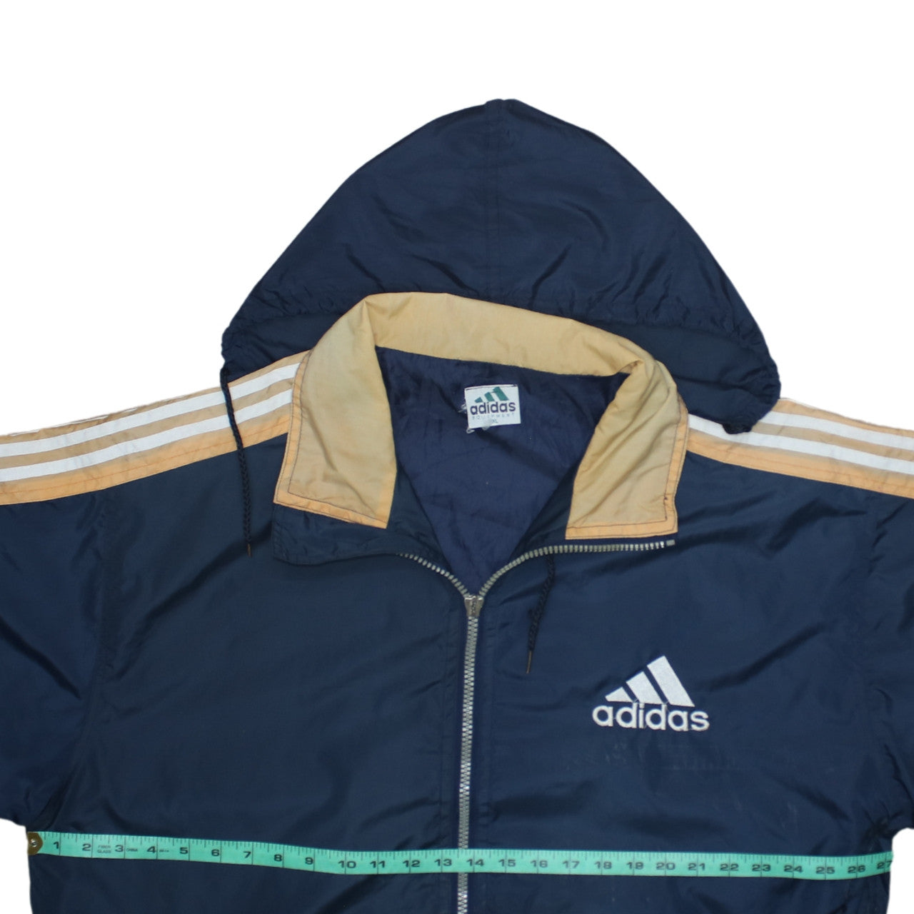 Mens UK Size 2XL adidas Blue Windbreaker Coat
