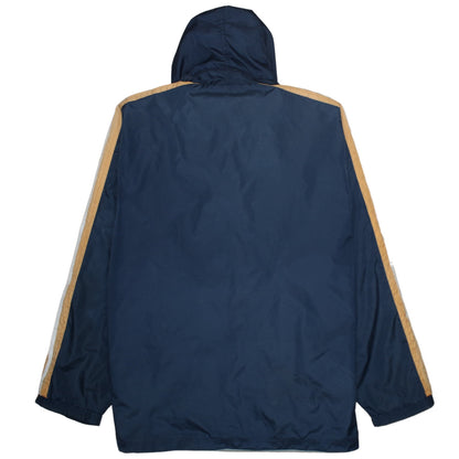 Mens UK Size 2XL adidas Blue Windbreaker Coat