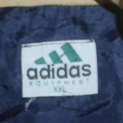 Mens UK Size 2XL adidas Blue Windbreaker Coat
