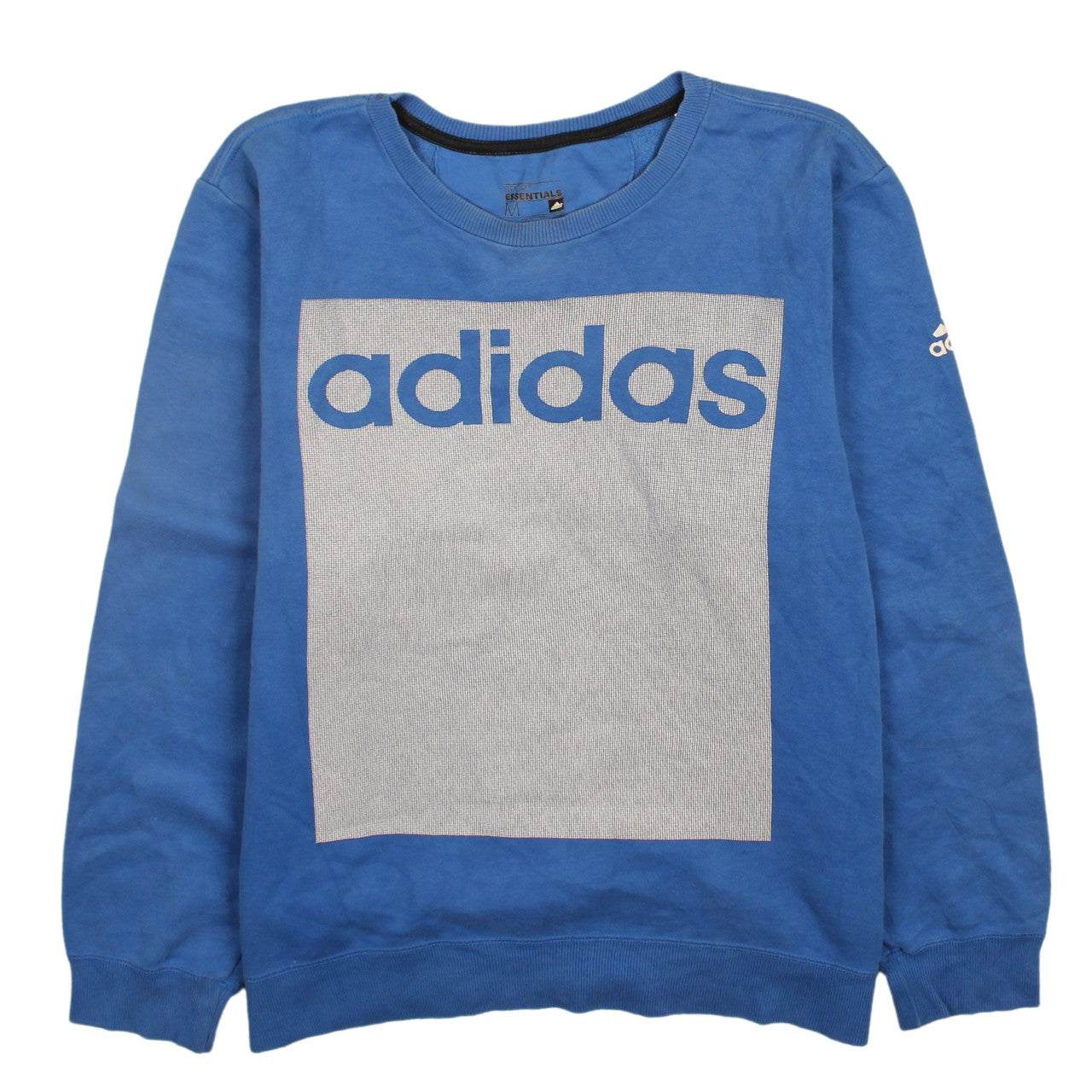 Mens UK Size M adidas Blue Pullover Sweatshirt