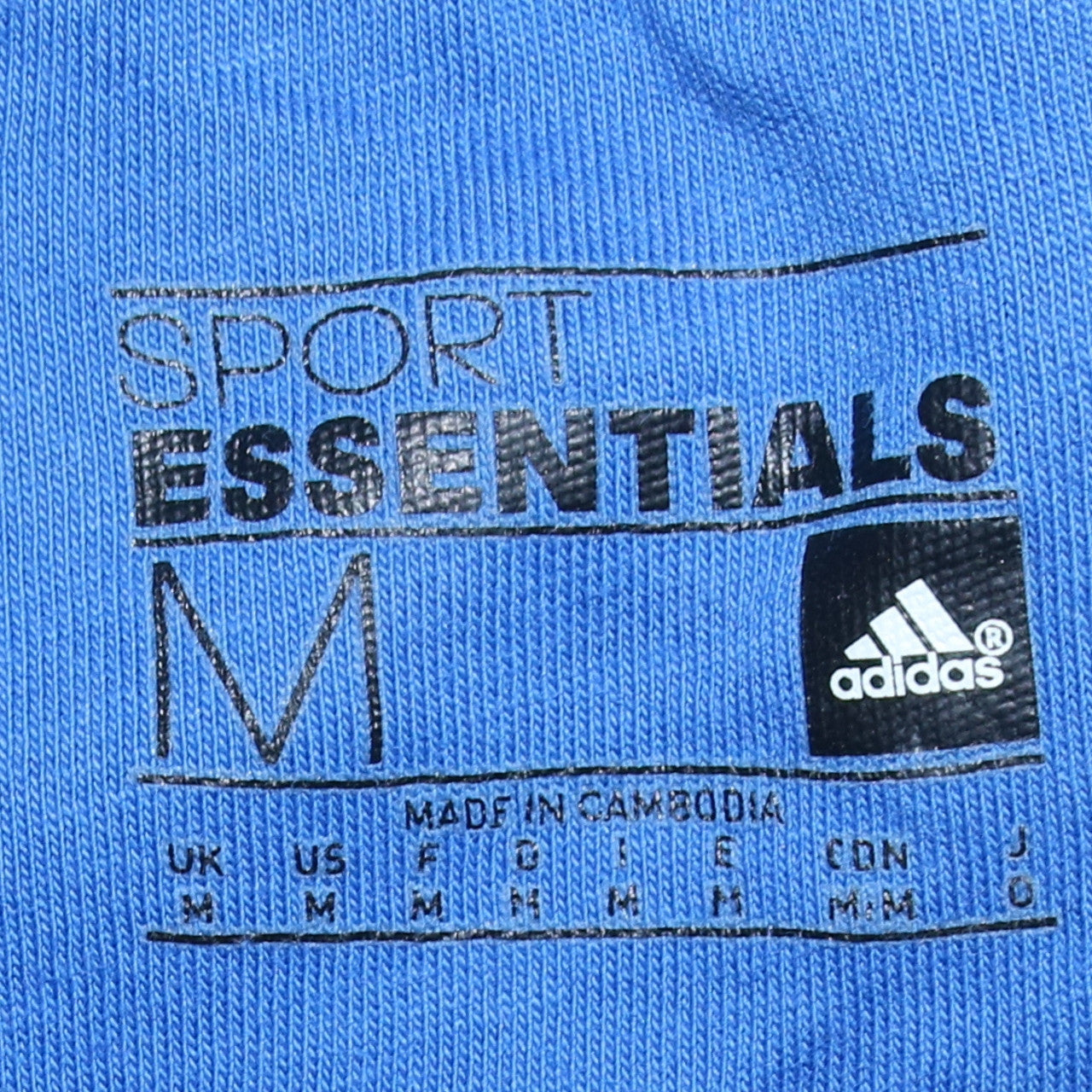 Mens UK Size M adidas Blue Pullover Sweatshirt