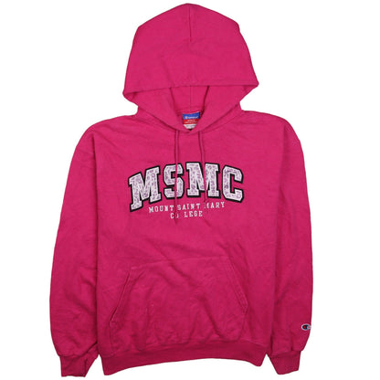 Womens UK Size L Champion Pink Pullover Hoodie