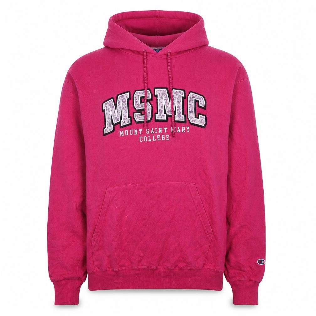 Womens UK Size L Champion Pink Pullover Hoodie