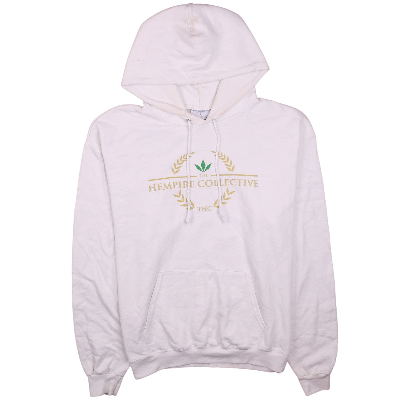 Mens UK Size L Champion White Pullover Hoodie