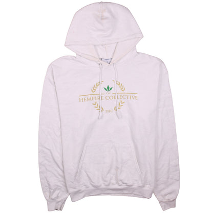 Mens UK Size L Champion White Pullover Hoodie