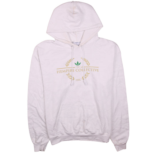 Mens UK Size L Champion White Pullover Hoodie