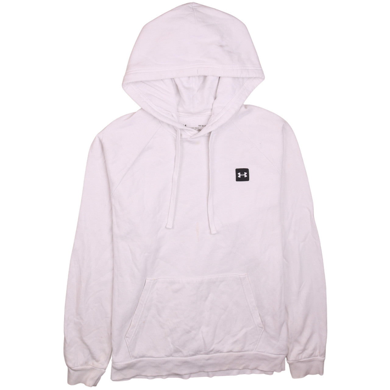 Mens UK Size L Under armour White Pullover Hoodie