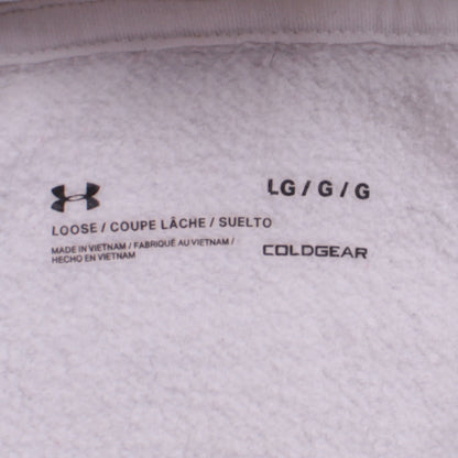 Mens UK Size L Under armour White Pullover Hoodie
