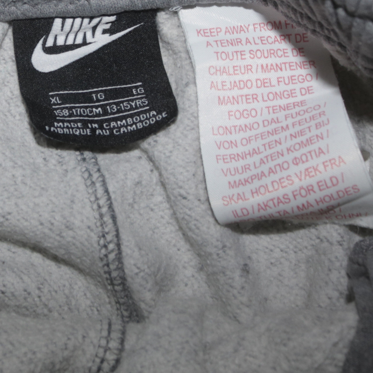 Boys UK Size XL Nike Regular Fit Jogger Grey Trousers