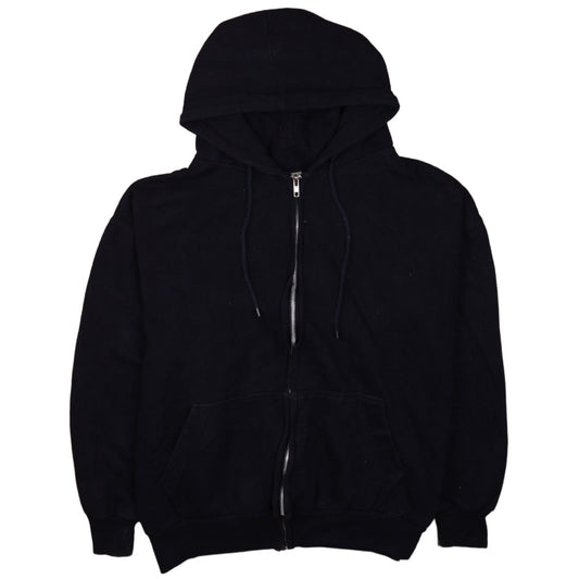 Mens UK Size L Authentic Life Apparel Black Full Zip Hoodie