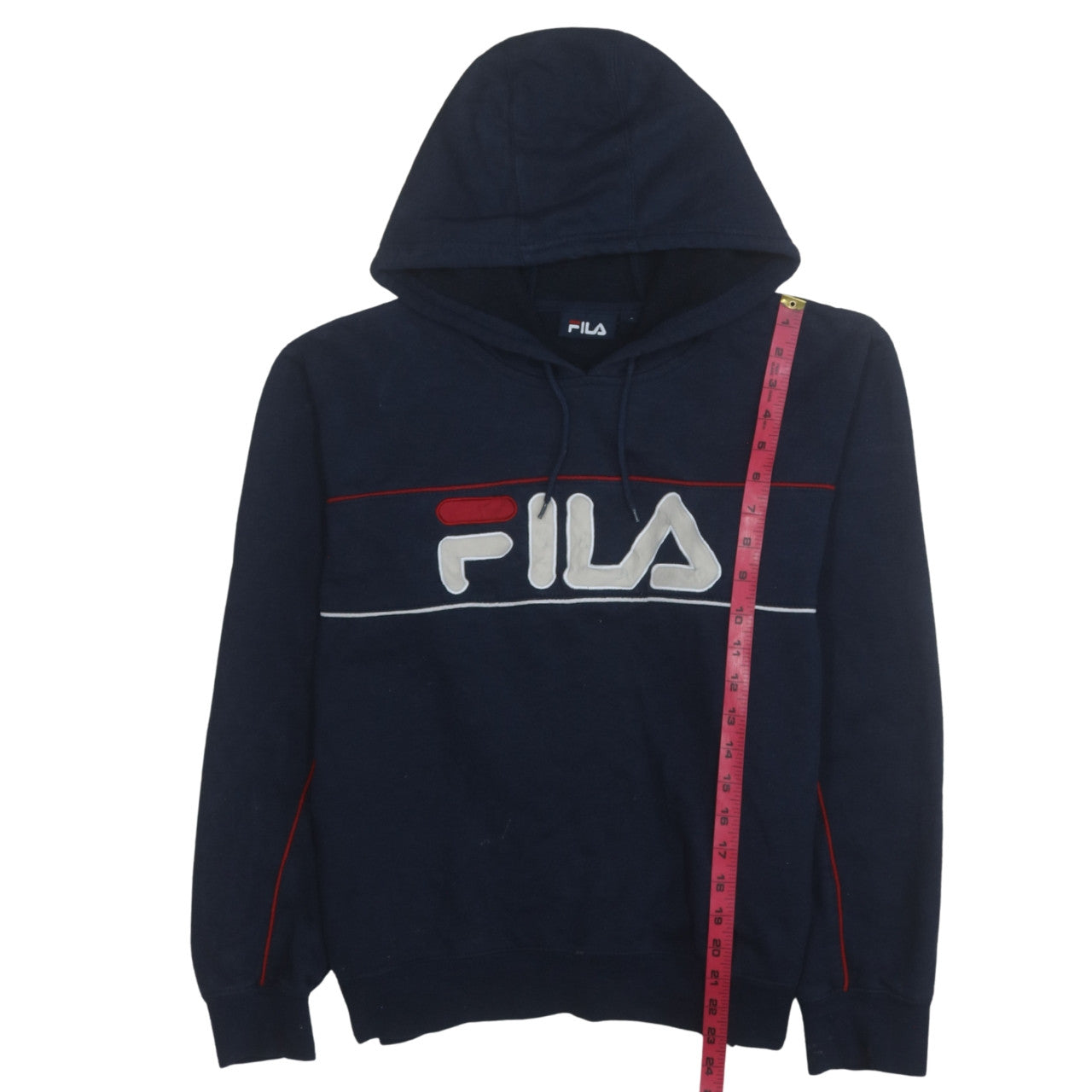 Mens UK Size S FILA Blue Pullover Hoodie