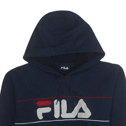 Mens UK Size S FILA Blue Pullover Hoodie
