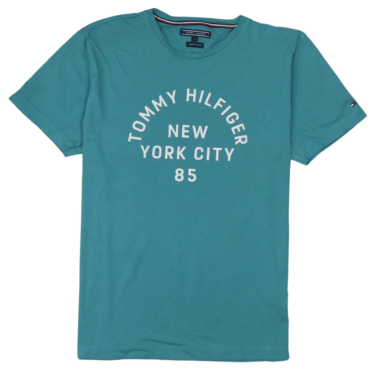 Mens UK Size L Tommy Hilfiger Green  T-Shirt